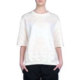 STELLA McCARTNEY, Sweater, Calico Jacquard Sweat Short Sleeved Sweater