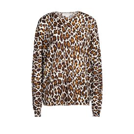 STELLA McCARTNEY, Sweater, Leopard Print Crew Neck Sweater