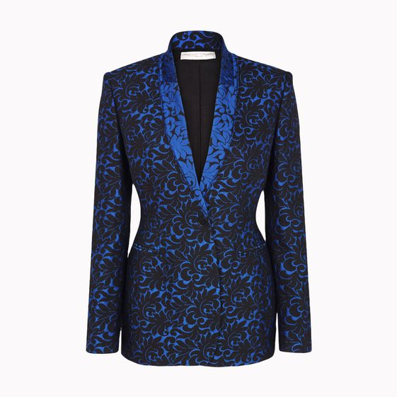 Stella McCartney, Back Leaf Brocade Jacquard Domiziana Jacket
