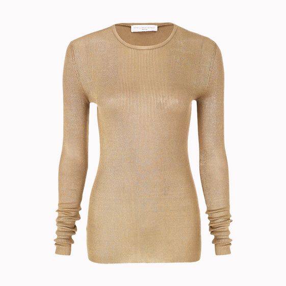 Stella McCartney, Top manches longues doré métallique