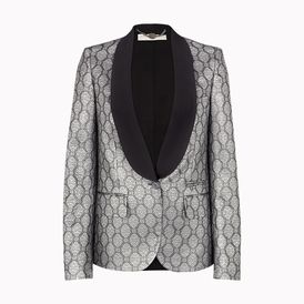 STELLA McCARTNEY, Blazer, Silver Silk Lurex Moore Jacket