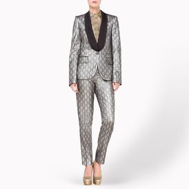 STELLA McCARTNEY, Blazer, Silver Silk Lurex Moore Jacket
