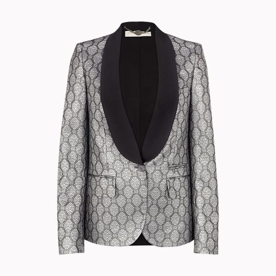 Stella McCartney, Giacca Moore in Lurex e Seta Argento