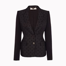 STELLA McCARTNEY, Blazer, Black Bonded Brocade Fellini Jacket