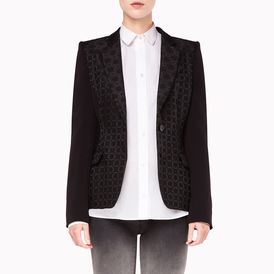STELLA McCARTNEY, Blazer, Black Bonded Brocade Fellini Jacket
