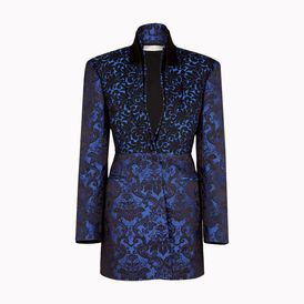 STELLA McCARTNEY, Blazer, Deep Egyptian Blue Back Silk Jacquard Tina Outerwear