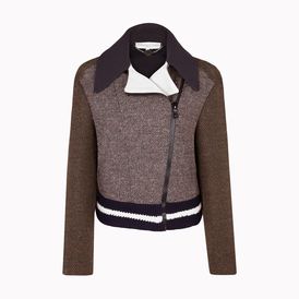 STELLA McCARTNEY, Blazer, Bark Multicolored Tweed Stretch Nathalie Jacket