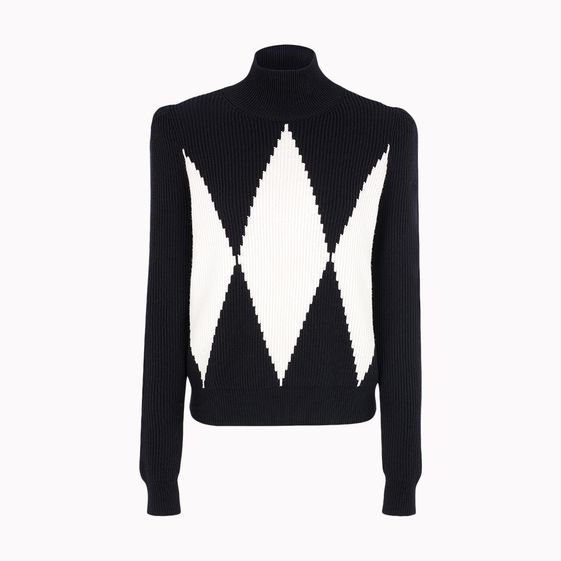 Stella McCartney, Pull col roulé à motif losanges géants