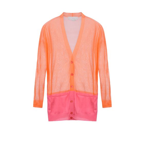 Stella McCartney, Cardigan avec col en V et empiècement transparent