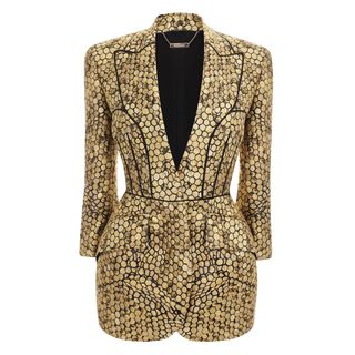 ALEXANDER MCQUEEN, Jacket, Honeycomb Jacquard Bombe Hip Jacket