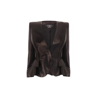 ALEXANDER MCQUEEN, Leather, Wing Peplum Leather Jacket