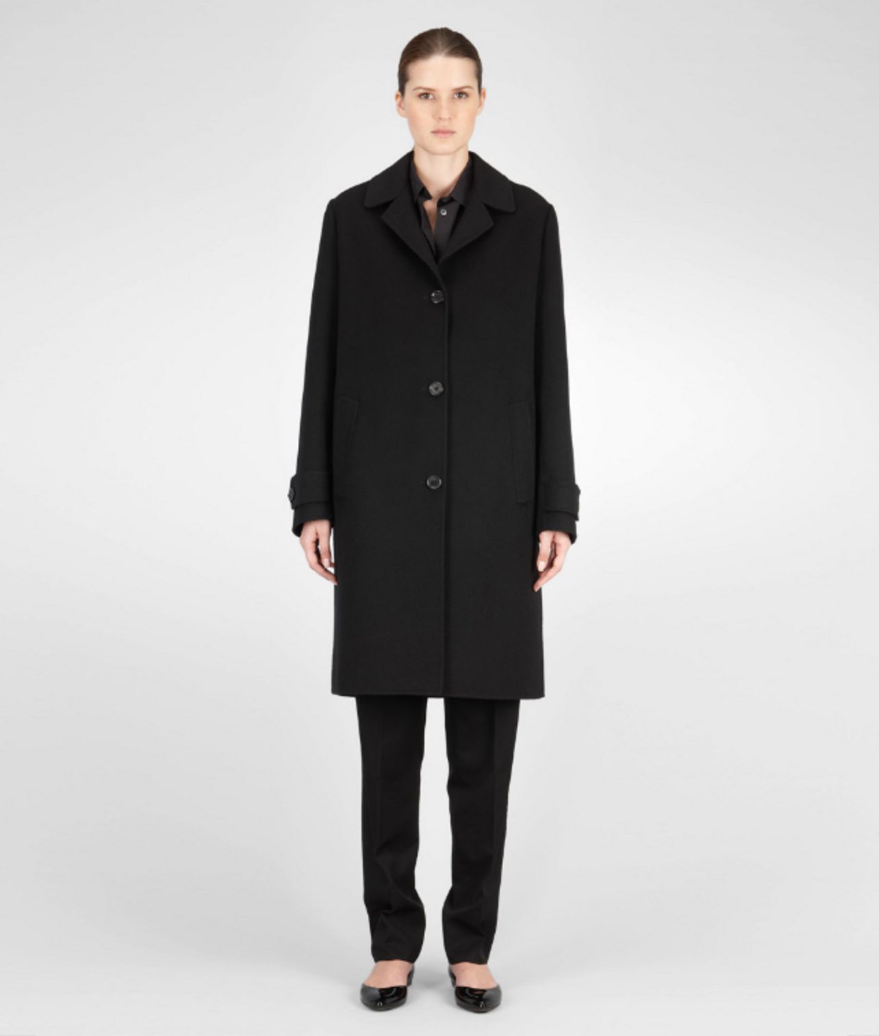 BOTTEGA VENETA - Nero Cashmere Coat