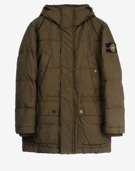 stone island khaki parka