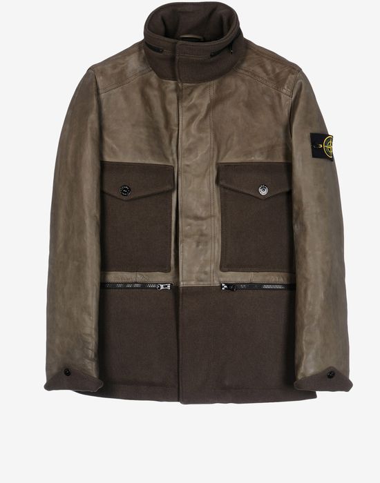 Leather Jacket Stone Island Men - Official Store