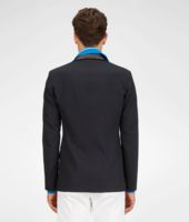 Bottega Veneta® Dark Prusse Double Wool Paper Leather Jacket Bottega Veneta® Dark Prusse Double Wool Paper Leather Jacket