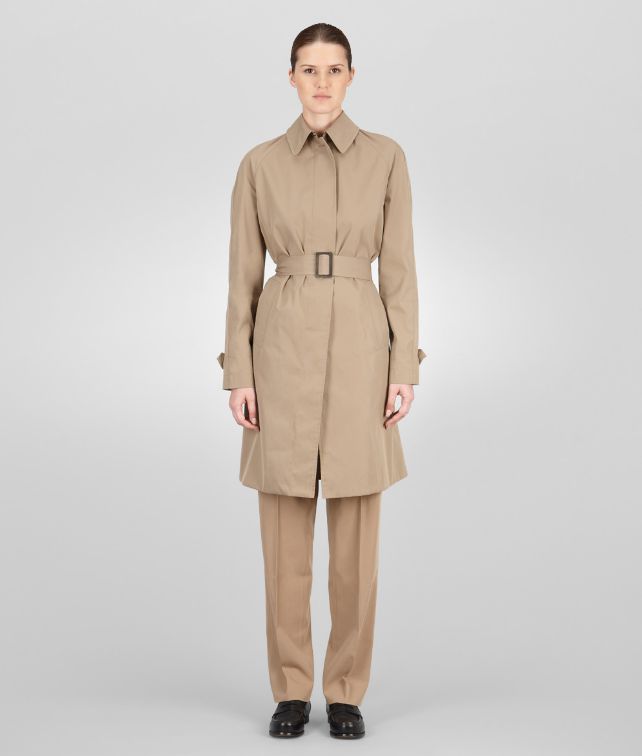 BOTTEGA VENETA Walnut Waterproof Cotton Coat Coat or Jacket D fp