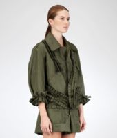 Bottega Veneta® DARK SERGEANT REFINE RAMIE' COTTON JACKET Bottega Veneta® DARK SERGEANT REFINE RAMIE' COTTON JACKET
