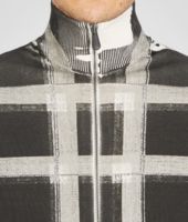 Bottega Veneta® NERO PEARL GREY GRAPHIC CHECK AND TECHNICAL COTTON BLOUSON Bottega Veneta® NERO PEARL GREY GRAPHIC CHECK AND TECHNICAL COTTON BLOUSON
