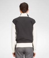 Bottega Veneta® NERO PEARL GREY GRAPHIC CHECK AND TECHNICAL COTTON BLOUSON Bottega Veneta® NERO PEARL GREY GRAPHIC CHECK AND TECHNICAL COTTON BLOUSON