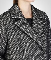 Bottega Veneta® Bianco Nero Soft Hair Cotton Wool Coat Bottega Veneta® Bianco Nero Soft Hair Cotton Wool Coat