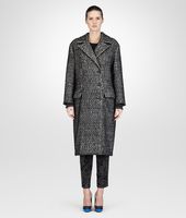Bottega Veneta® Bianco Nero Soft Hair Cotton Wool Coat Bottega Veneta® Bianco Nero Soft Hair Cotton Wool Coat