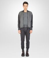 Bottega Veneta® New Dark Grey Wool Jersey Soft Nylon Sweatshirt Bottega Veneta® New Dark Grey Wool Jersey Soft Nylon Sweatshirt