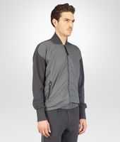 Bottega Veneta® New Dark Grey Wool Jersey Soft Nylon Sweatshirt Bottega Veneta® New Dark Grey Wool Jersey Soft Nylon Sweatshirt