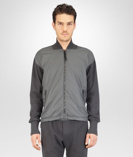 BOTTEGA VENETA - SWEAT-SHIRT NEW DARK GREY EN LAINE ET JERSEY