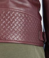 Bottega Veneta® Dark Aubergine Rubber Calf Biker Bottega Veneta® Dark Aubergine Rubber Calf Biker