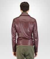 Bottega Veneta® Dark Aubergine Rubber Calf Biker Bottega Veneta® Dark Aubergine Rubber Calf Biker