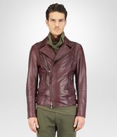 Bottega Veneta® Dark Aubergine Rubber Calf Biker Bottega Veneta® Dark Aubergine Rubber Calf Biker