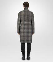 Bottega Veneta® Nero Mist Double Check Shetland Wool Coat Bottega Veneta® Nero Mist Double Check Shetland Wool Coat
