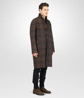 Bottega Veneta® Nero New Bronze Double Check Shetland Wool Coat Bottega Veneta® Nero New Bronze Double Check Shetland Wool Coat