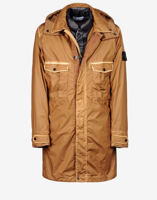 stone island trench coat beige