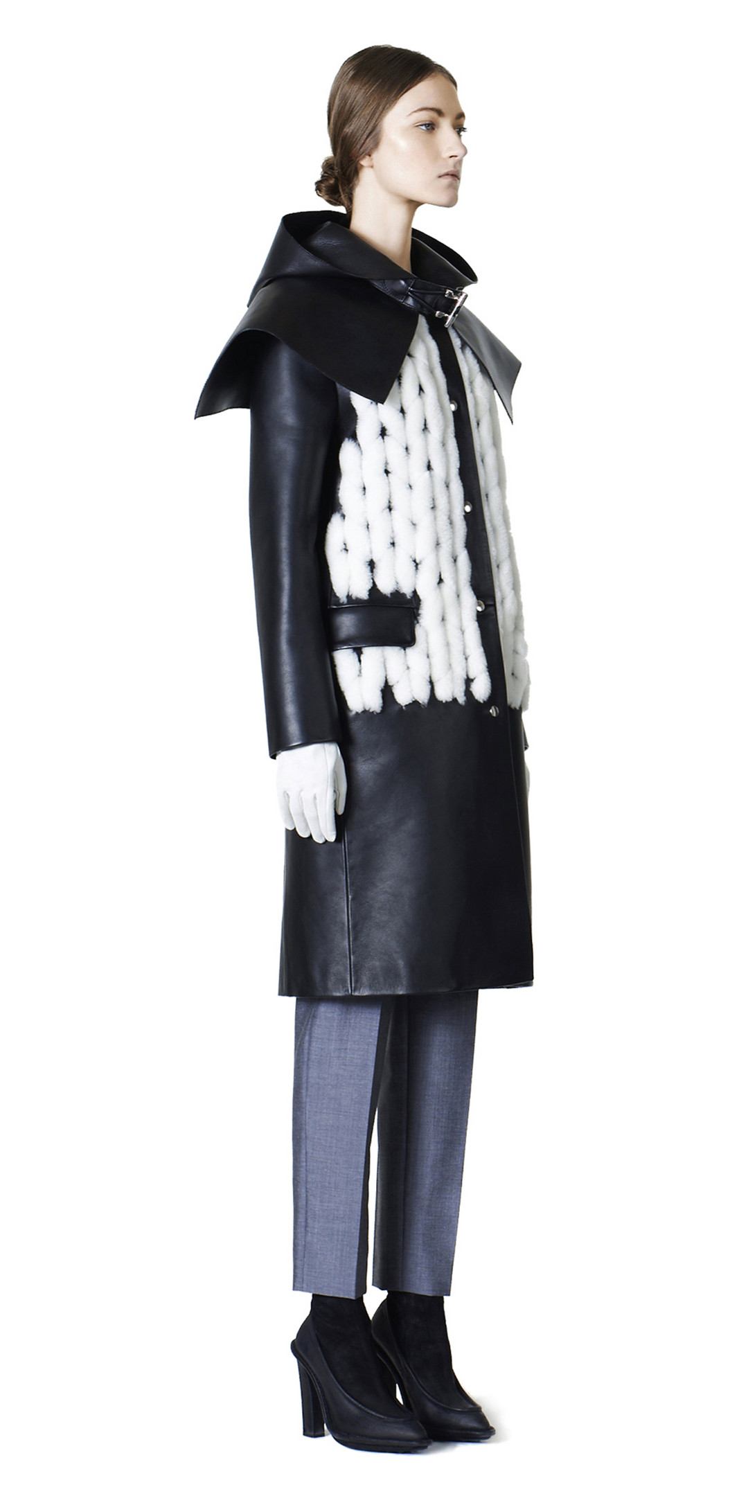 Balenciaga Spiral Leather Coat Balenciaga Spiral Leather Coat