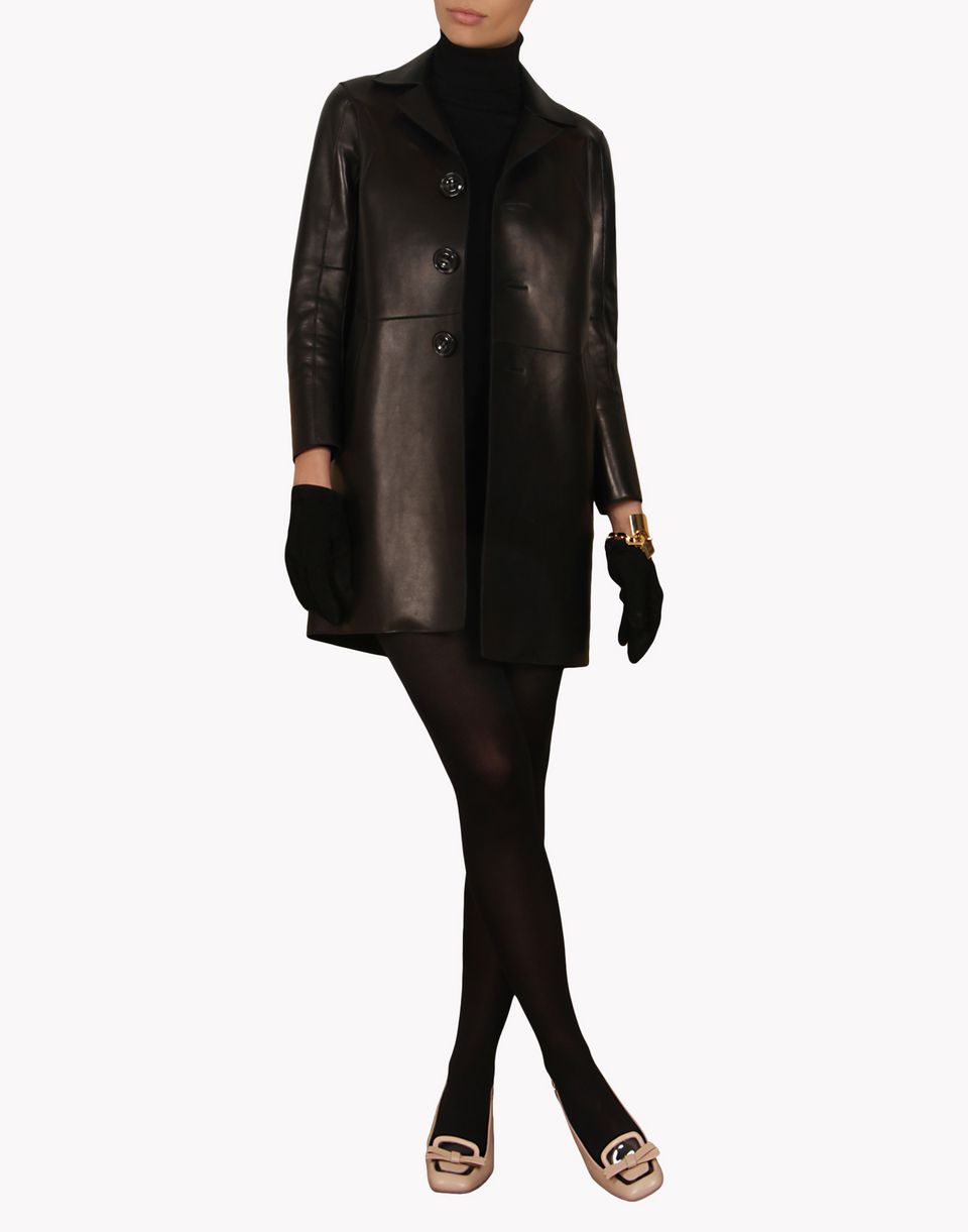 Dsquared2 Audrey Leather Coat Leather Outerwear for Women Official