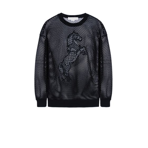 Stella McCartney, Pull ajouré avec patch cheval