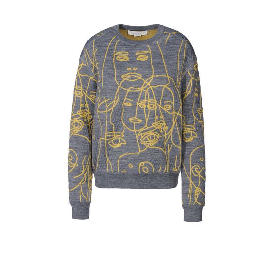 Stella McCartney, Line Drawn Faces Jumper