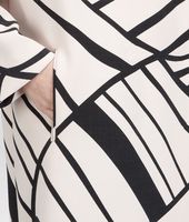 Bottega Veneta® PALE NERO CREPE WOOL PRINTED COAT Bottega Veneta® PALE NERO CREPE WOOL PRINTED COAT