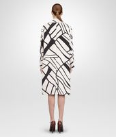 Bottega Veneta® PALE NERO CREPE WOOL PRINTED COAT Bottega Veneta® PALE NERO CREPE WOOL PRINTED COAT