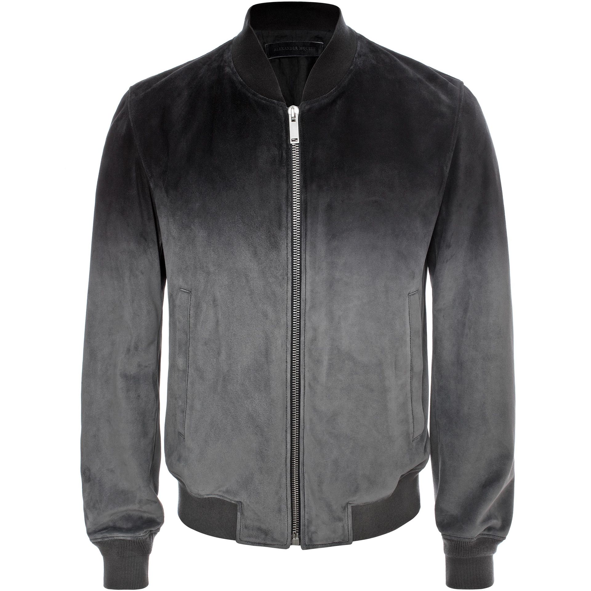 ALEXANDER MCQUEEN, Leather, Degrad Suede Leather Jacket