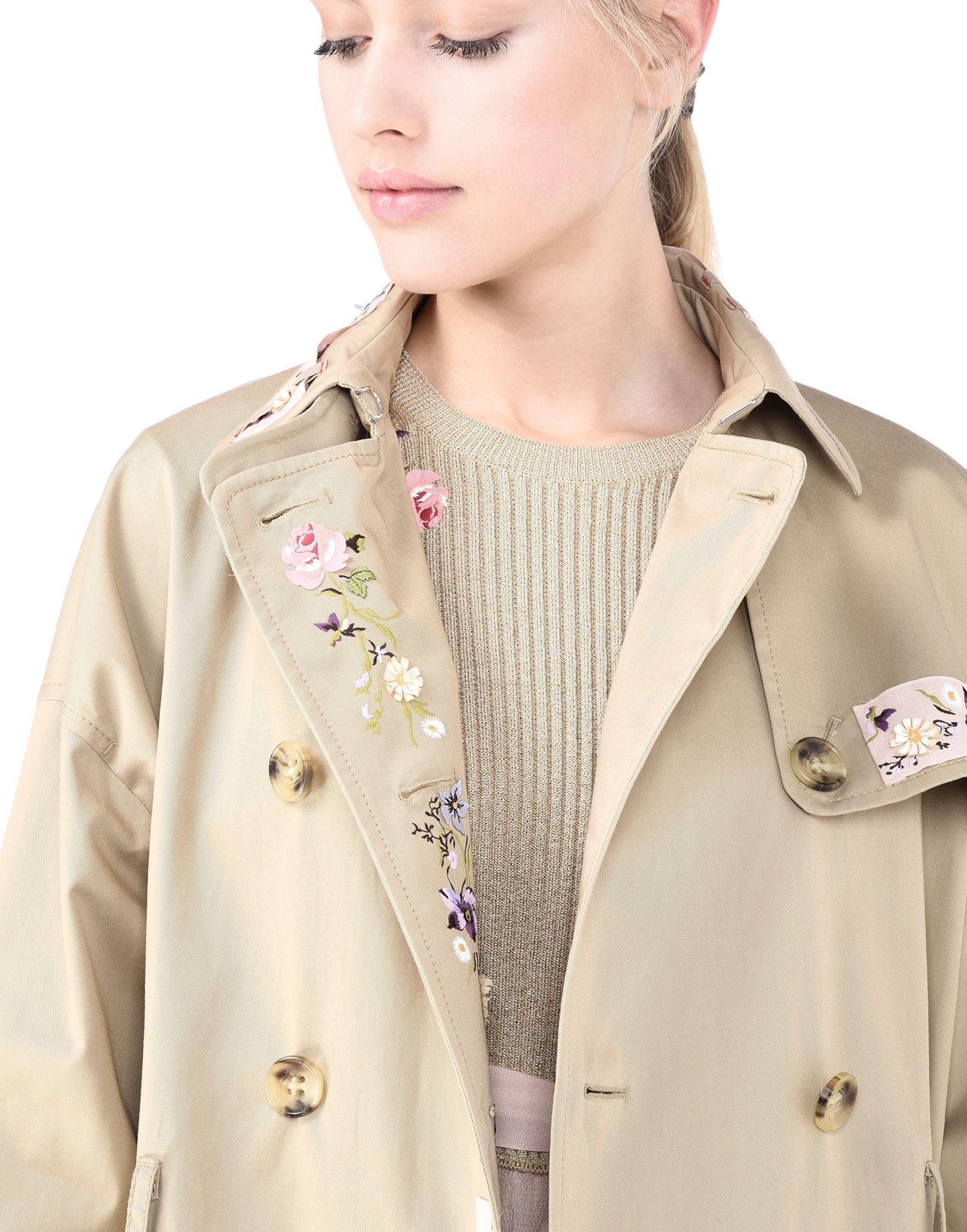 REDValentino Floral Embroidered Trench Coat Trench for Women