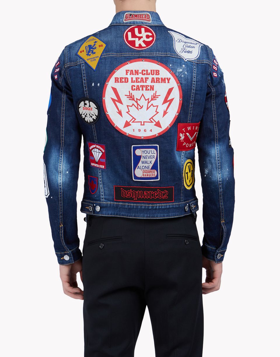 Dsquared2 Patch Jean Jacket, Denim Outerwear Men - Dsquared2 Online Store