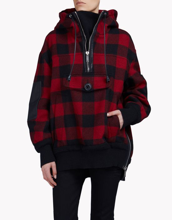 buffalo check anorak coats & jackets Woman Dsquared2