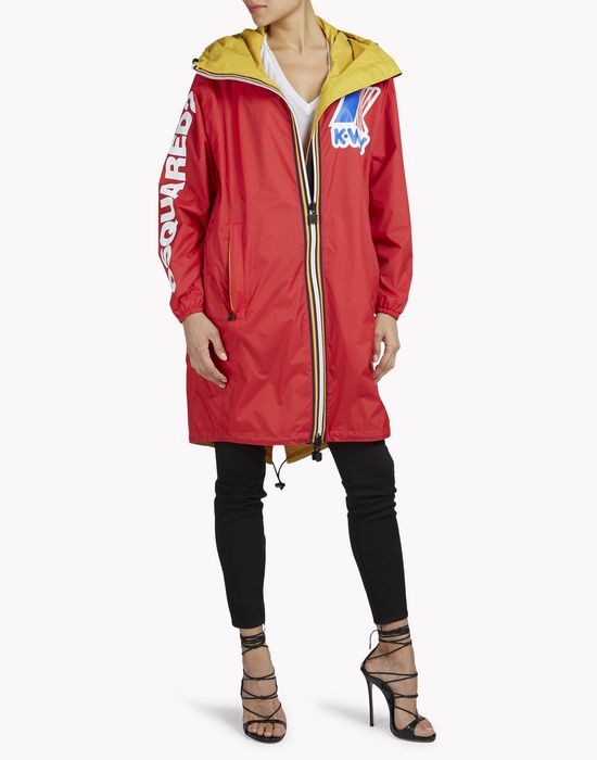 k-way reversible windbreaker parka coats & jackets Woman Dsquared2