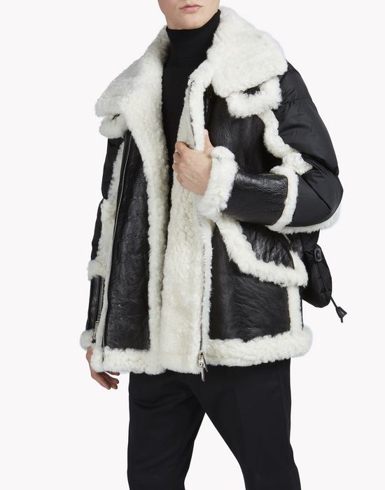 shearling-trimmed puffer jacket coats & jackets Man Dsquared2
