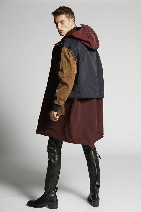nylon color block parka coats & jackets Man Dsquared2