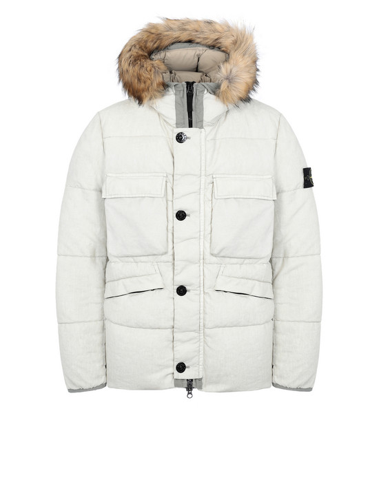 Stone island shop down jacket white