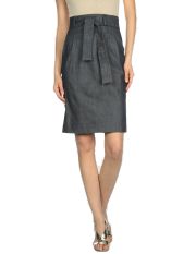 ROSE' A POIS - Denim skirt