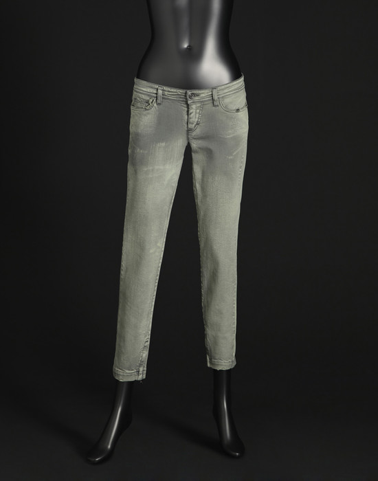 Denim black sovratinto verde - Pantaloni jeans - Dolce&Gabbana - Estate 2014 Denim black sovratinto verde - Pantaloni jeans - Dolce&Gabbana - Estate 2014